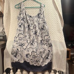 See By Chloe WOMENS  Floral Print Silk Sleeveless Shift Mini Dress Size 8 USA